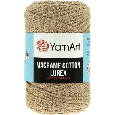 YarnArt Macrame Cotton Lurex 735 svetlo hnedá