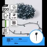 Aigostar - Соларна LED коледна гирлянда 200xLED/8 функции 22 м IP65 студено бяло 800 mAh (AI2395)