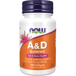 NOW Vitamin A & D 10000/400 IU [100 Гел капсули]
