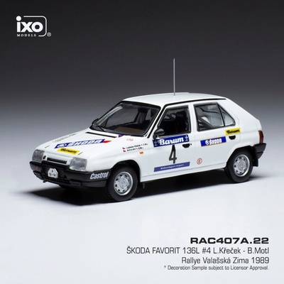 IXO Škoda Favorit 136L Rallye Valašská Zima 1989 2 Sibera Gross 1:43