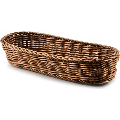 Affek Design HIWI8295 Plastový košík na chlieb pečivo príbor hnedý 26 x 10 x 6 cm