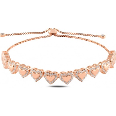 Lunica Stříbrný náramek srdíčka 0058 0459