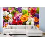 DIMEX ART Самозалепваща се флизелинова фототапета пъстри цветя 375 x 250 см