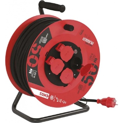 EMOS Venkovní prodlužovací kabel na bubnu 4 zásuvky, H05RR-F3G 1,5 mm2, 50 m