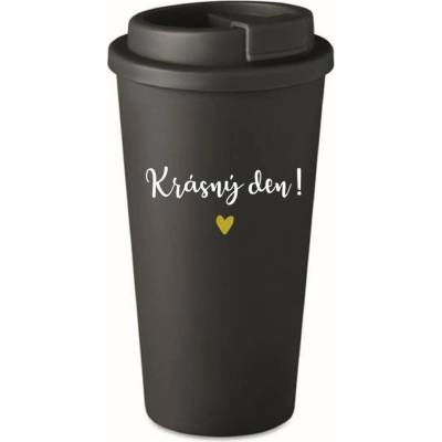 Giftela KRÁSNÝ DEN! černý termohrnek 475 ml