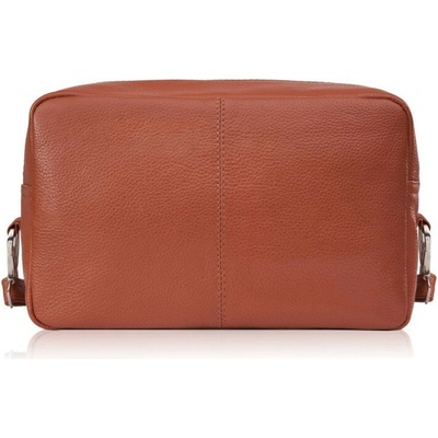 Svetlo hnedá dámska kožená crossbody kabelka Martyna
