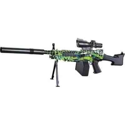 Blaster M249, пистолет с воден гел и аксесоари, зелен (M249-green)