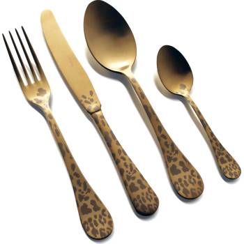 Herdmar (Португалия) Комплект гравирани прибори за хранене HERDMAR ROCCO №8 старо злато - 24 части (Herdmar 089-3024-0517-200-3206)