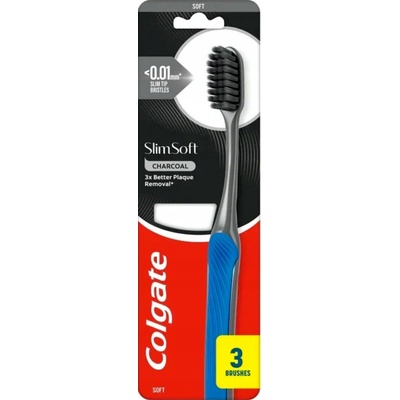 Colgate černý měkký 3 ks.