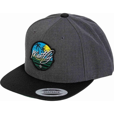 Meatfly Flanker Snapback sivá/čierna