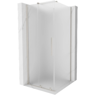Mexen Velar плъзгаща се душ кабина 90 x 90 см, матирана, четкан никел (871-090-090-31-97)