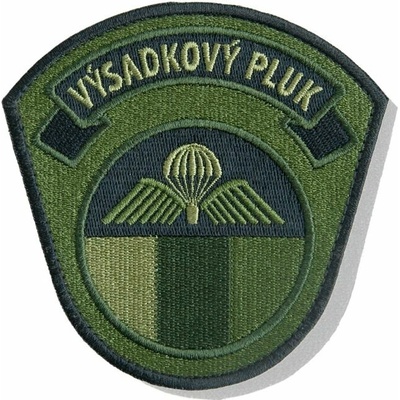 Nášivka: 43. výsadkový pluk [na podkladu] [ssz] olivová | černá – Sleviste.cz