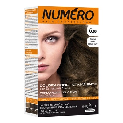 Brelil Numéro Permanent Coloring barva na vlasy 6.00 Dark Blonde 125 ml