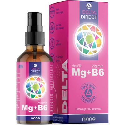Delta Direct Mg + B6 Sprej na pokožku 100 ml