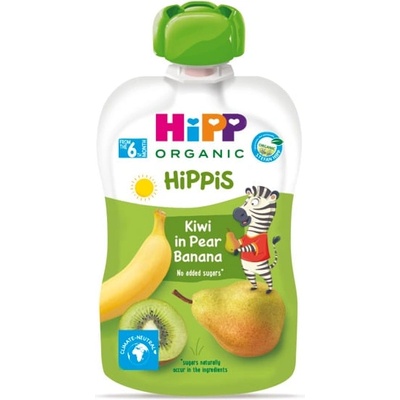Hipp Био плодова закуска Hipp Hippis - Круша, банан и киви, 100 g (8527)
