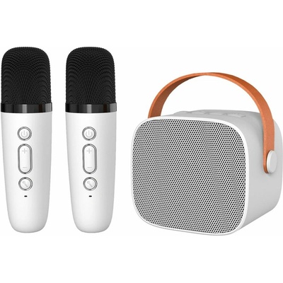 Blavec WS 07 Přenosný karaoke set se 2 mikrofony 5 W bílý