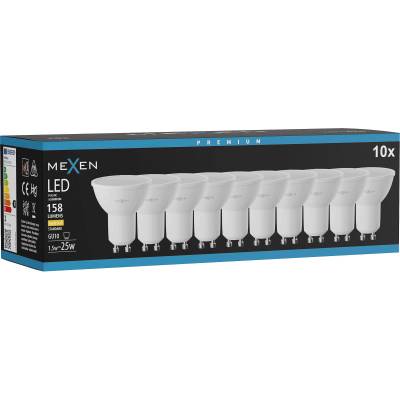 Mexen Nova 10x LED крушка GU10, 1, 5W, Топло - 3000K, 158 lm - L107-GU10-0130-01x10 (L107-GU10-0130-01x10)