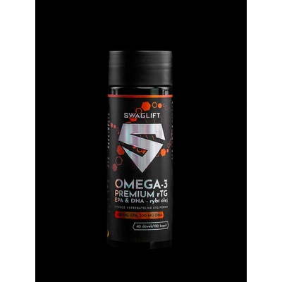 SWAGLIFT Omega-3 PREMIUM rTG EPA 600 mg & DHA 300 mg rybí olej 120 kapslí
