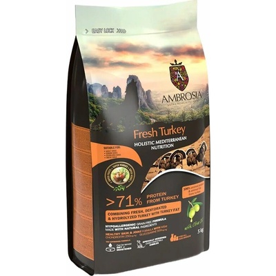 Ambrosia Mediterranean Senior & Sterilized Fresh Turkey 5 kg