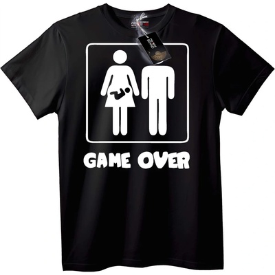 NOONEBRAND Тениска Край на родителстването - 5XL, Black