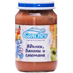 Ганчев пюре десерт ябълки и банани със сметана - 190 г