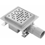 Rea Комплект душ канал с капак от полирана неръждаема стомана Rea Dots 12 см (5902557387120)