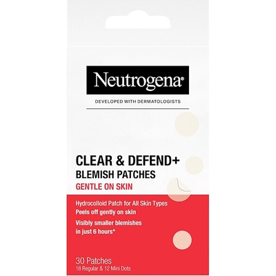 NEUTROGENA Clear & defensa+ náplasti na nedokonalosti sensitive 30 ks