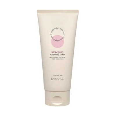 Missha Creamy Latte Cleansing Foam Strawberry - Почистваща пяна за лице с ягода 172мл