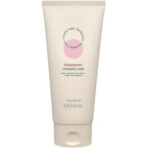 Missha Creamy Latte Cleansing Foam Strawberry - Почистваща пяна за лице с ягода 172мл