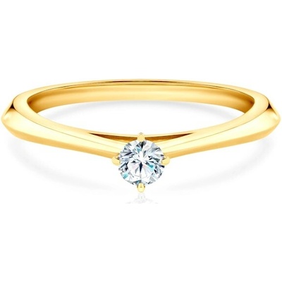 Savicki Zásnubný prsteň The Light žlté zlato laboratórny diamant DL R1 1 LAB Z