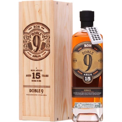 Rum Doble9 15y old 38% 0,7 l (Dřevěný obal)