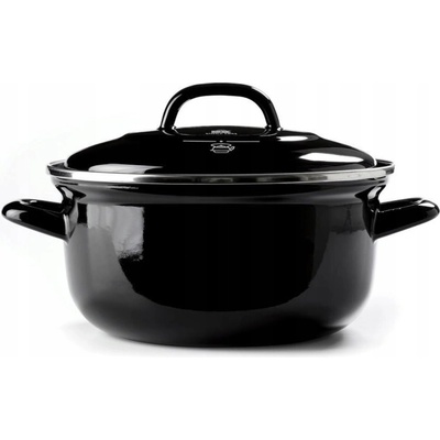 Holland Indygo Tradiční smaltovaný ocelový Hrnec 24 cm černý BK 4,2 l