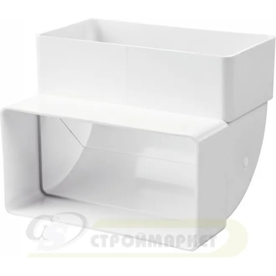 VENTS КОЛЯНО ЗА ПЛОСЪК ВЪЗДУХОВОД 8282 60х204 ВЕРТИКАЛНО ПВЦ (8282)