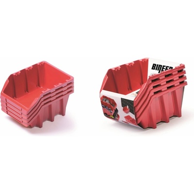 ZZZ Prosperplast Set úložných boxov 4ks BINEER LONG SET 295x198x195 červený