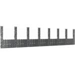 vidaXL U-образна габионна кошница с 8 стълба, желязо, 860x20x200 см (151295)