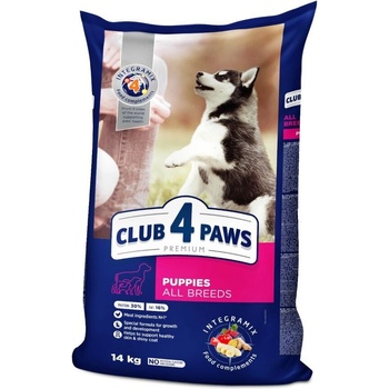 CLUB 4 PAWS Dog All Breed Puppy Пилешко 14kg