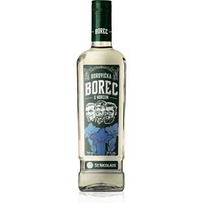 St. Nicolaus Borec borovička s horcom 38% 0,7 l (čistá fľaša)