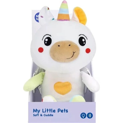 Manyuk Toys Плюшено приспивно еднорогче със светлинни и звукови ефекти - 30 см (1947-2)