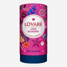 Lovaré Tubus LOVE BLOSSOM černý ochucený sypaný čaj 80 g