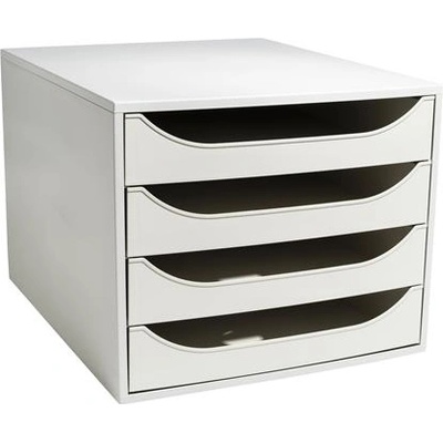 Exacompta Шкаф за документи, пластмасов, 4 чекмеджета, EXACOMPTA "Ecobox Office", сиво-сив 228606D (228606D)