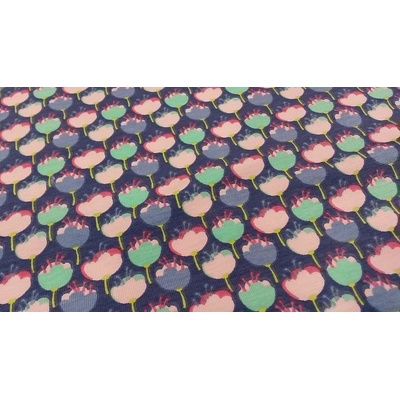 Bavlnený úplet TULIPÁNY šírka 150 cm