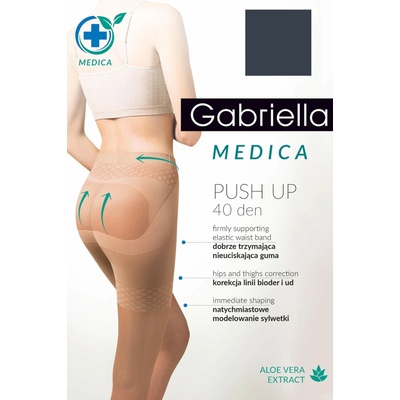 Gabriella Dámské prádlo Medica Push-up 40 DEN Code 128 Šedá