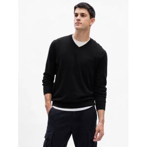 GAP Плетен пуловер с V-образно деколте GAP GAP | Cheren | МЪЖЕ | XS