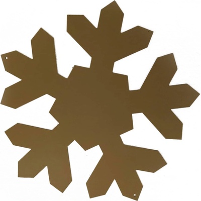 DECOLED Vánoční ozdoba vločka zlatá kovová 30 cm, venkovní