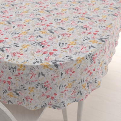 Biante Dekoračný oválny obrus PML-087 Červeno-oranžové lístky 80x120 cm