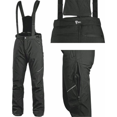 CXS TRENTON Pánské zimní softshellové kalhoty černá