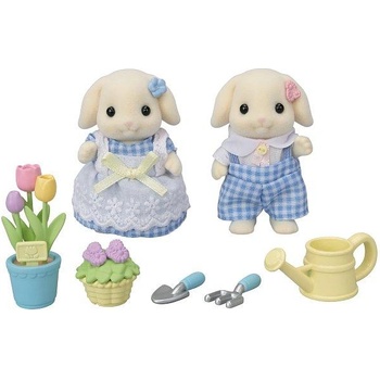 EPOCH Sylvanian Families Цветен комплект и братя и сестри Flora зайци