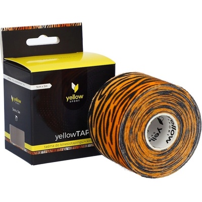 yellowSPORT kineziologický tejp vzor tygr 5 cm x 5 m