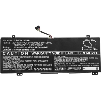 Image 1 of Cameron Sino Батерия за лаптоп LENOVO L18M4PF4 Xiaoxin Air 14 2019, Ideapad S540-14IWL 15, 44V 3150mAh CAMERON SINO (CS-LVX140NB)