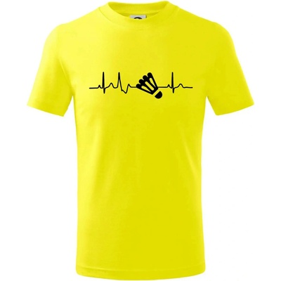 EKG Badminton košík tričko detské citrónová